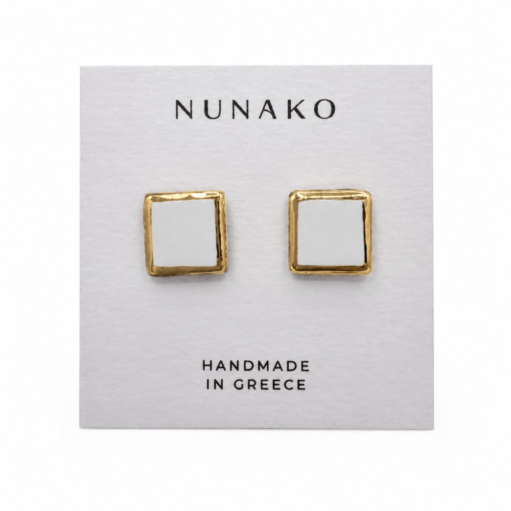 Boucles d’oreilles Maia blanches