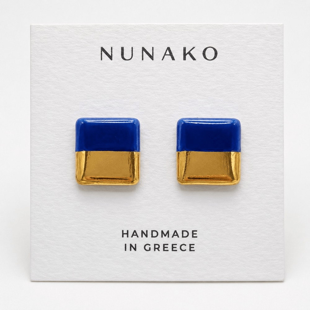Boucles d’oreilles Rhea cobalt