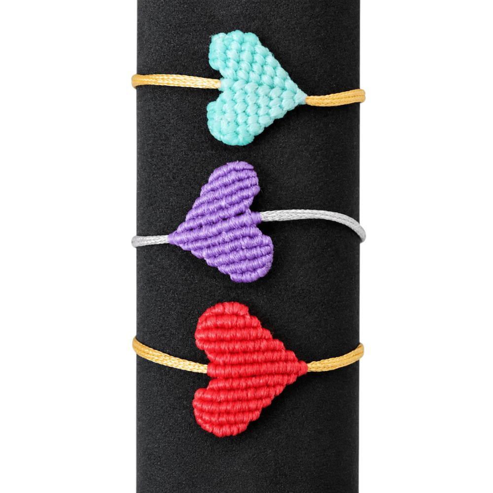 Bracelet tressé Cœur