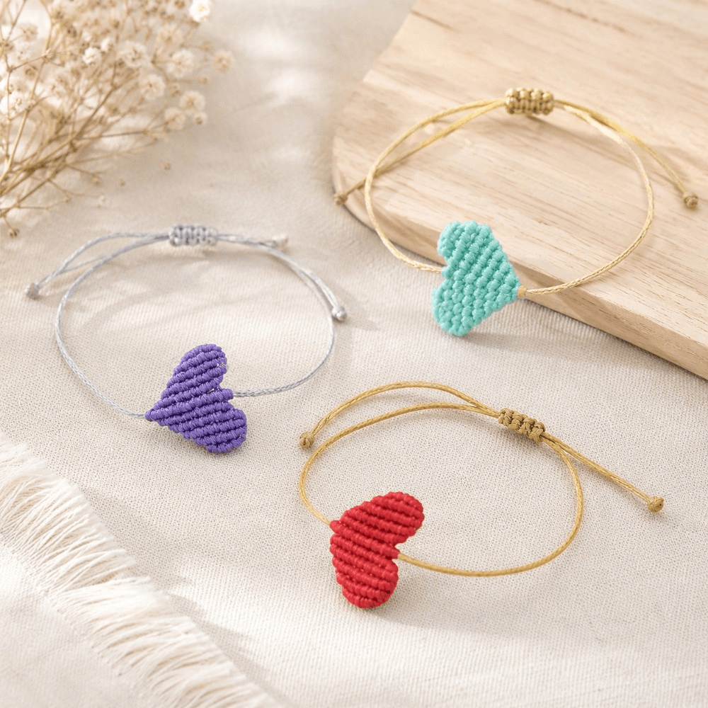 Bracelet tressé Cœur