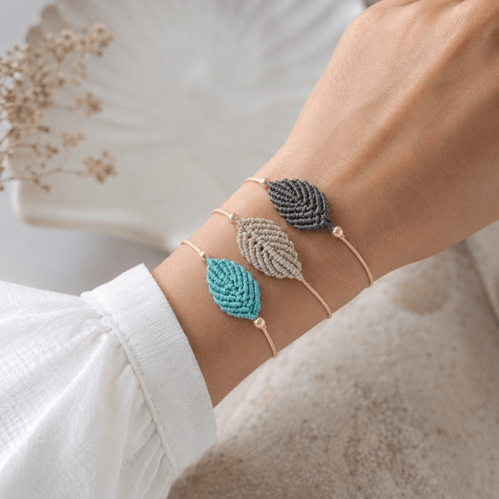 Bracelet tressé Feuille
