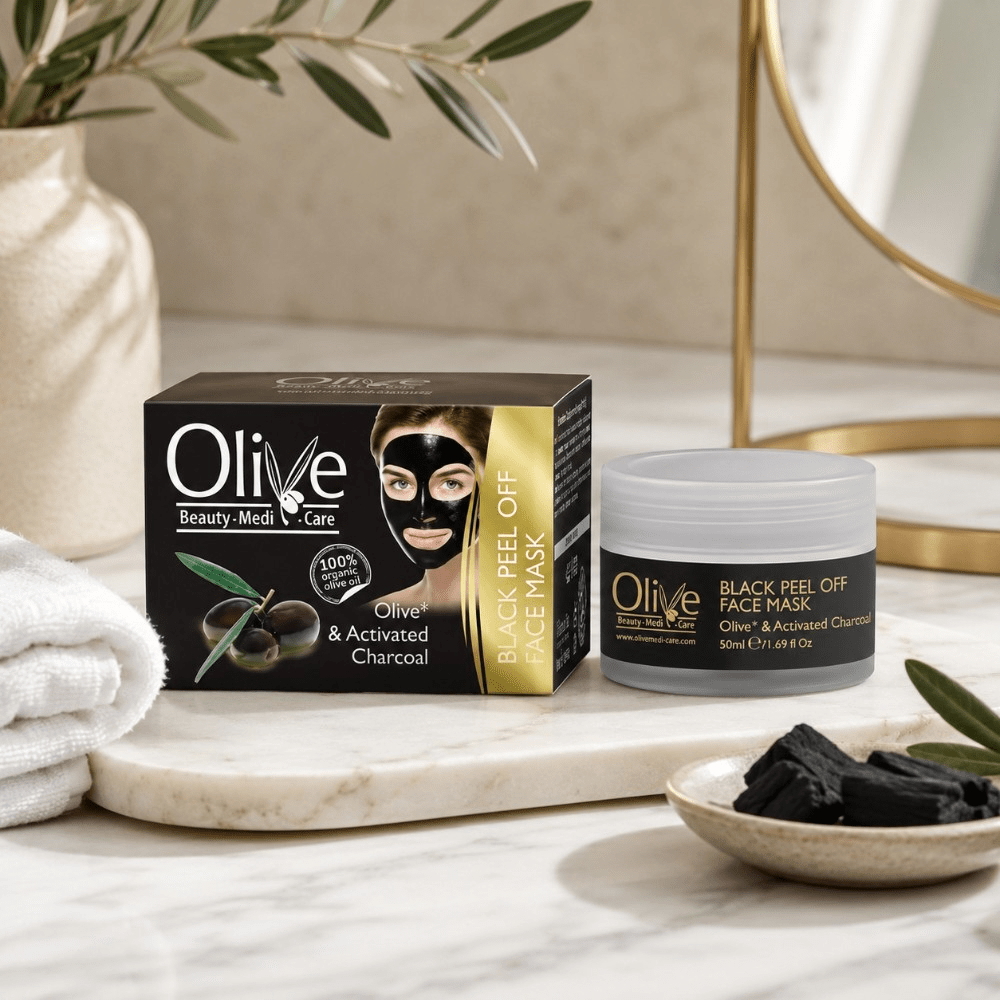 Masque gommant olive & charbon actif
