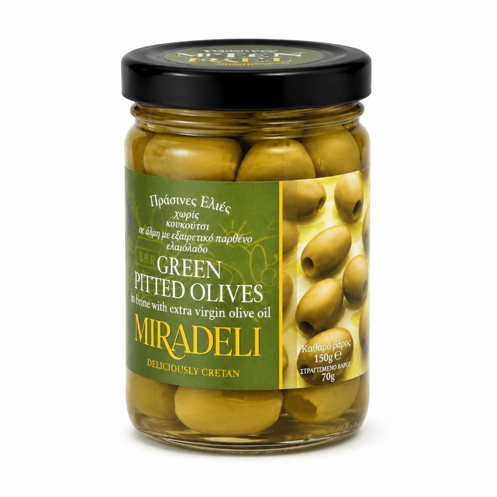 Olives vertes grecques dénoyautées