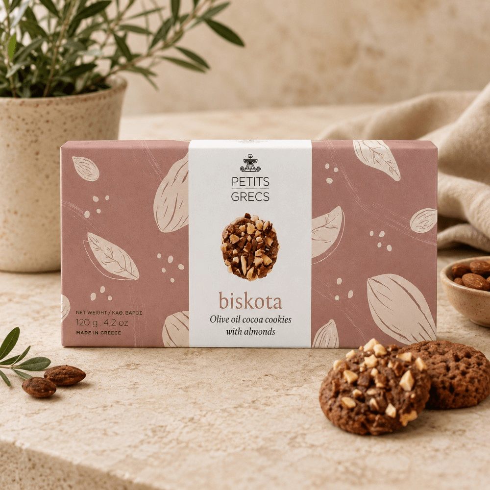 Biscuits cacao, amandes & huile d’olive – 120 g