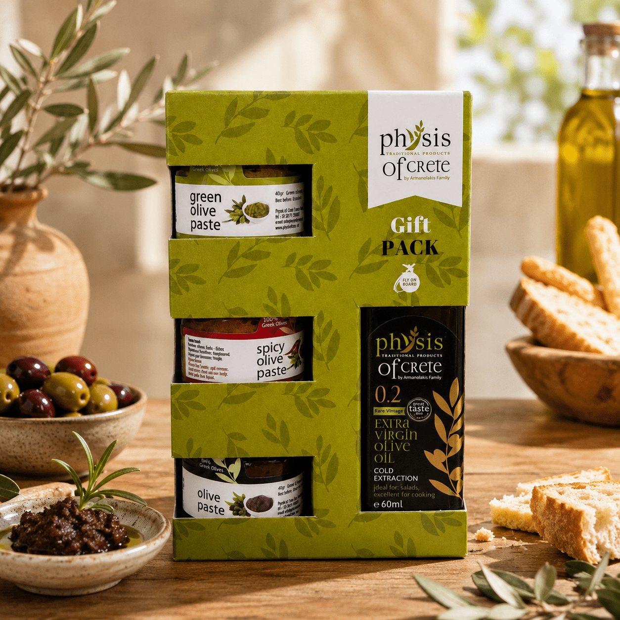 Coffret découverte Physis – Huile d’olive & olivades